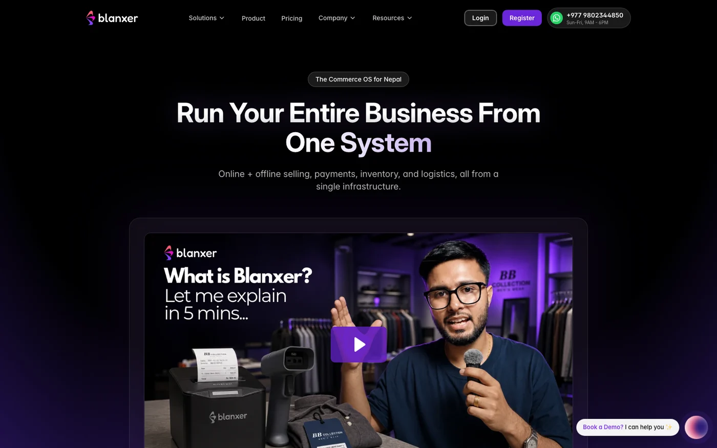 blanxer.com homepage